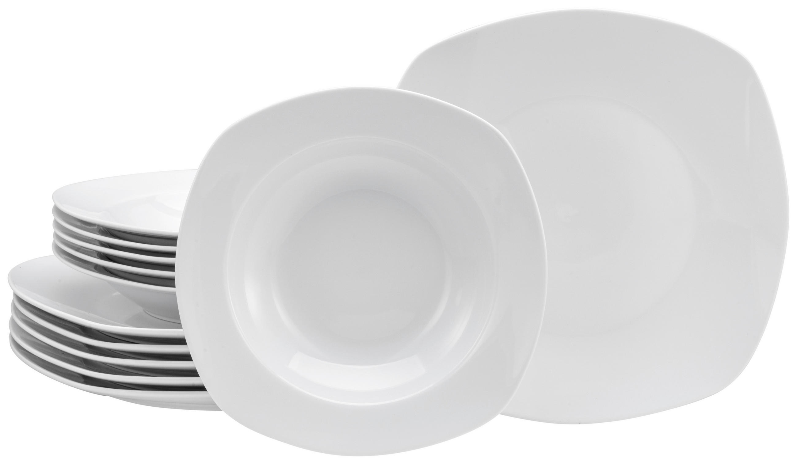 TAFELSERVICE Amelie weiss 12-teilig  - Weiß, Keramik (28,5/22/31cm) - Creatable
