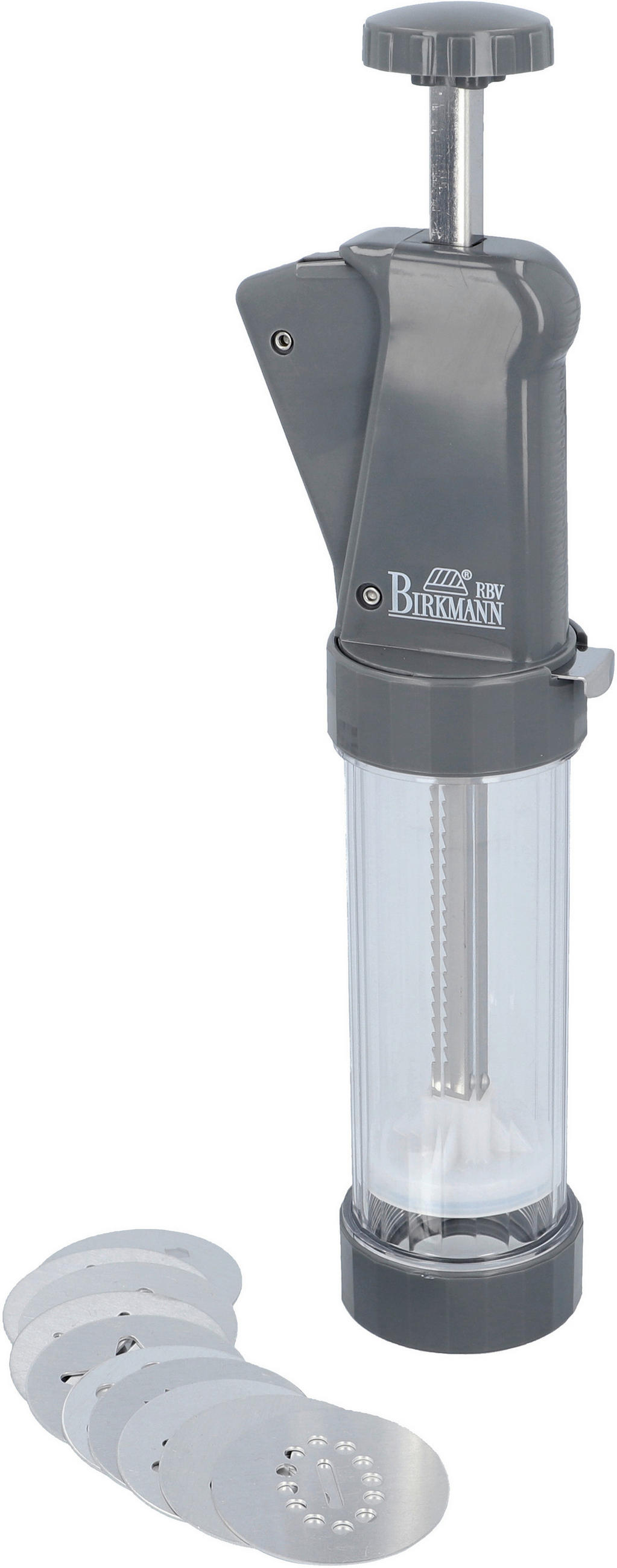 Birkmann Gebäckpresse Easy Baking Grau, Transparent 7.3x5.5x27 cm