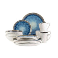 KOMBISERVICE 16-teilig  - Dunkelblau, Basics, Keramik - Mäser