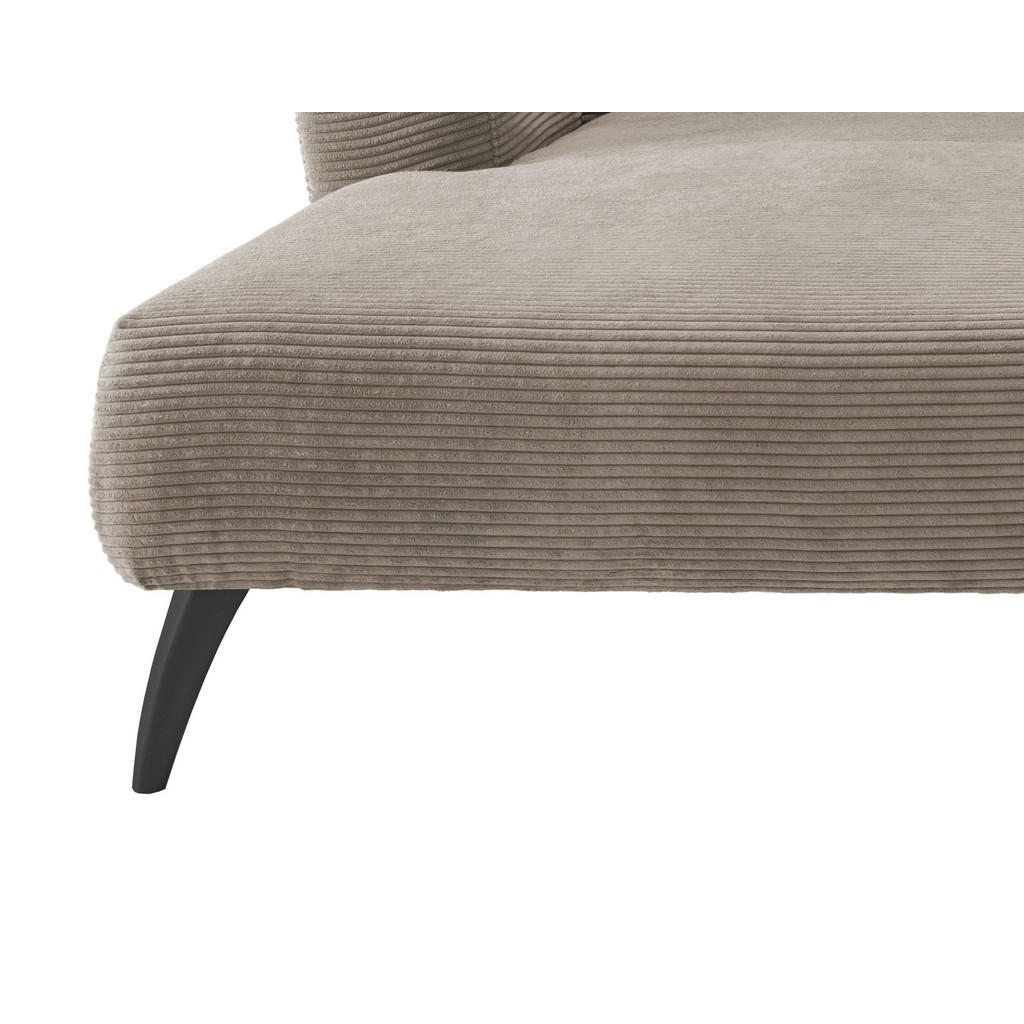 Thumbnail - Mid.you Ecksofa, Graubraun, Holz, Textil, Buche, Fichte, Kiefer,Buche, Uni, 4-Sitzer, Füllung: Schaumstoff, Ottomane lin...