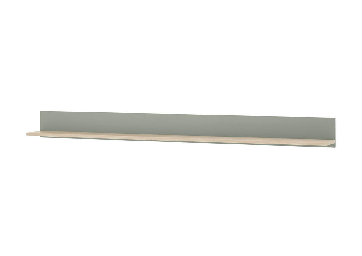 WANDBOARD Holzwerkstoff Grün, Eichefarben  - Eichefarben/Grün, Design, Holzwerkstoff (170/15/17cm) - Modante