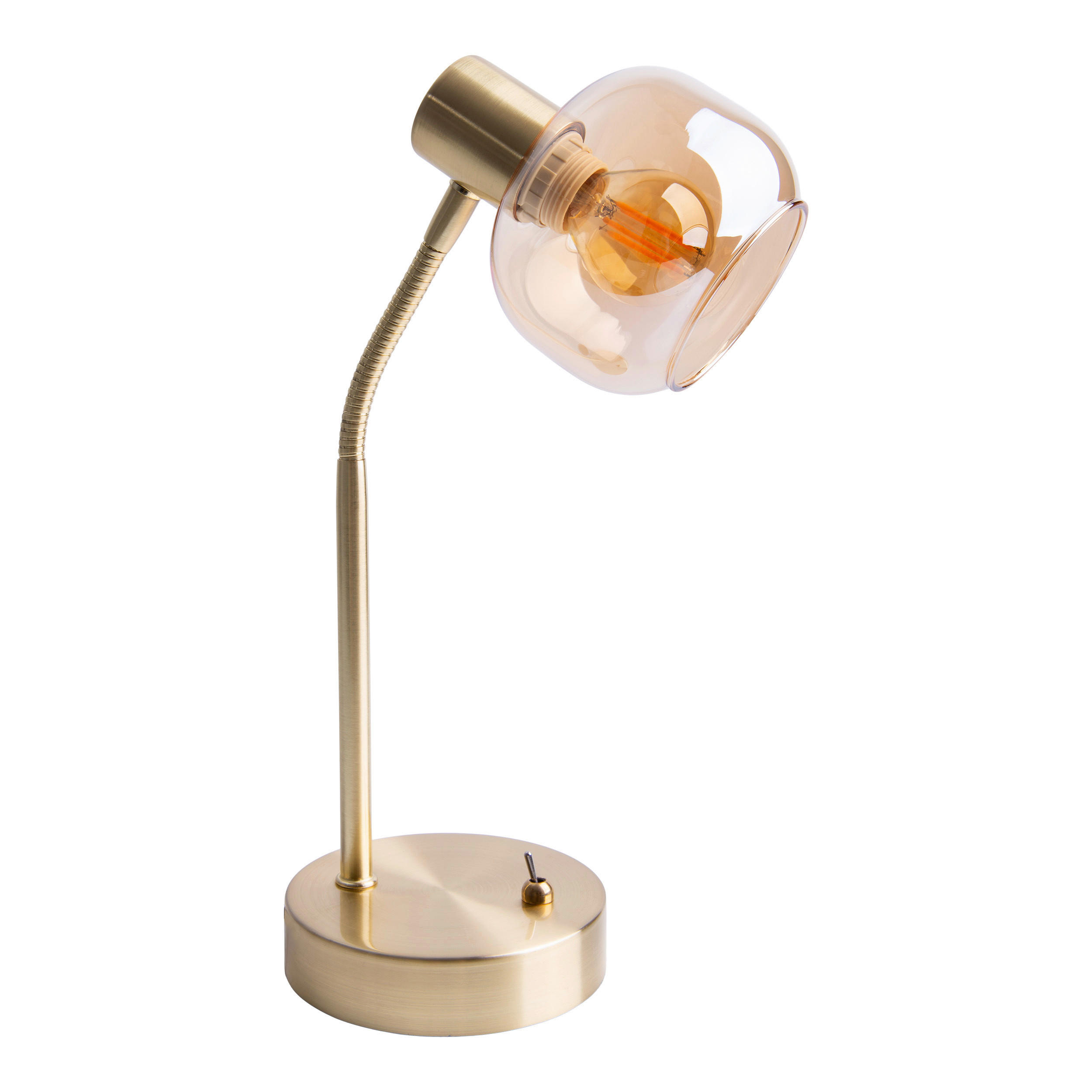 TISCHLEUCHTE   - Messingfarben, Design, Glas/Metall (39cm) - Näve