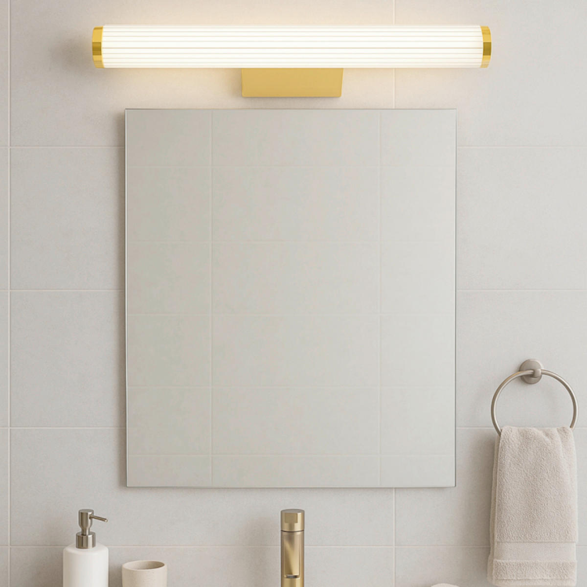 LED-WANDLEUCHTE Vena 6/61/11,5 cm  - Goldfarben, Design, Kunststoff (6/61/11,5cm)