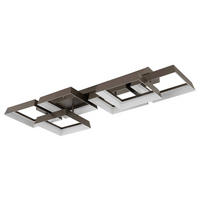 LED-DECKENLEUCHTE 102/35/12,5 cm   - Braun/Weiß, Design, Kunststoff/Metall (102/35/12,5cm) - Globo