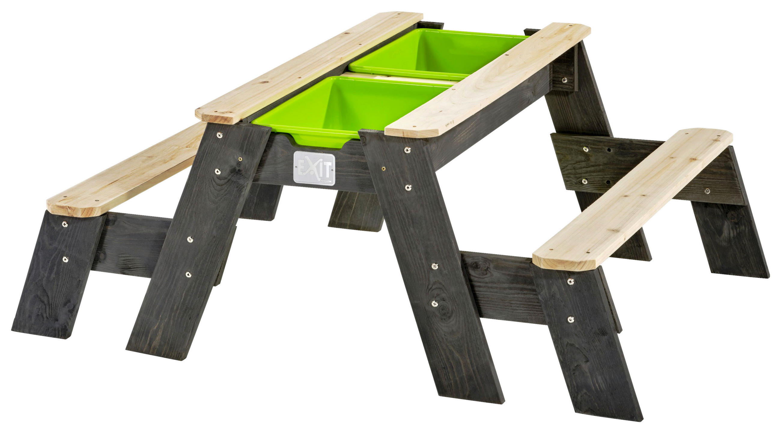 SAND- UND WASSERTISCH  - Grau, KONVENTIONELL, Holz (120/94/50cm) - EXIT Toys