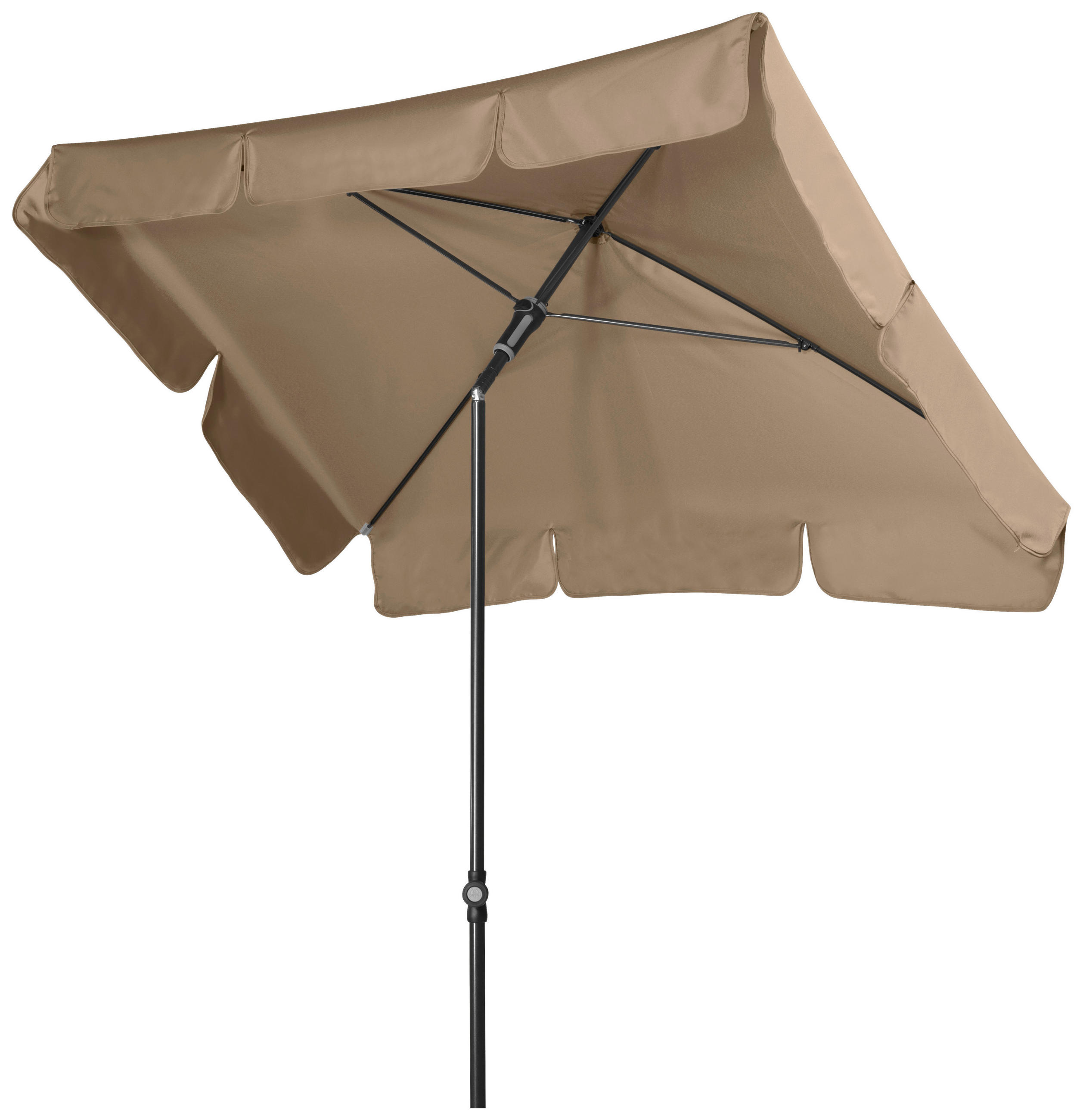 SONNENSCHIRM 185x120 cm Greige  - Greige/Anthrazit, Basics, Textil/Metall (185/120cm) - Doppler