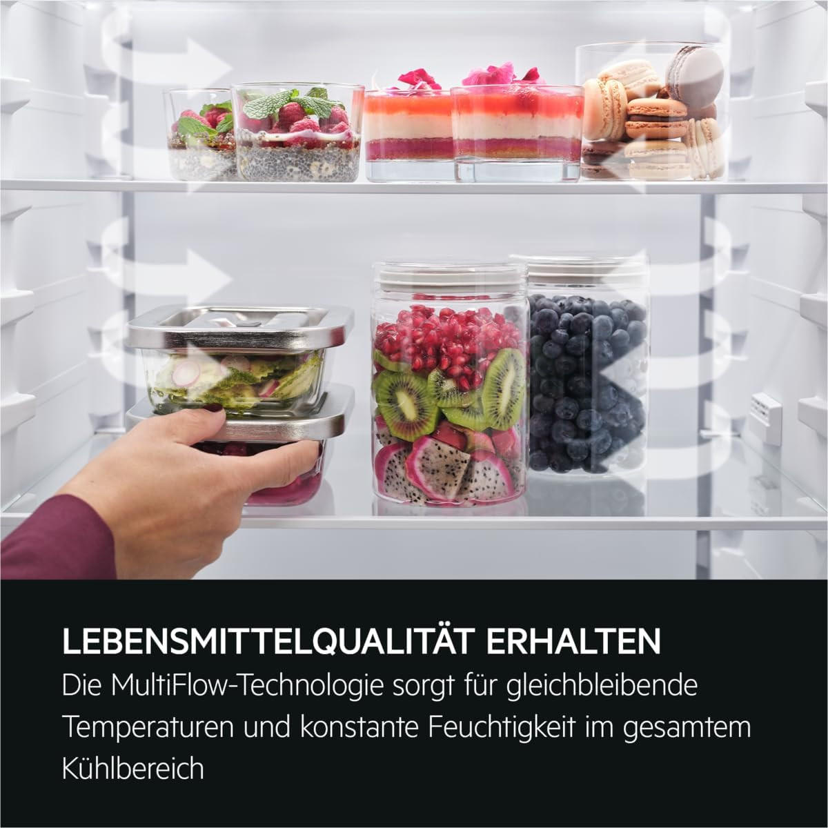 KÜHL-GEFRIER-KOMBINATION ORC7P361DB  - Schwarz, Metall (59,5/202/66,4cm) - AEG