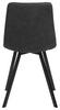 STUHL  in Stahl Mikrofaser  - Dunkelgrau/Schwarz, Design, Textil/Metall (48,5/88/59cm) - Carryhome