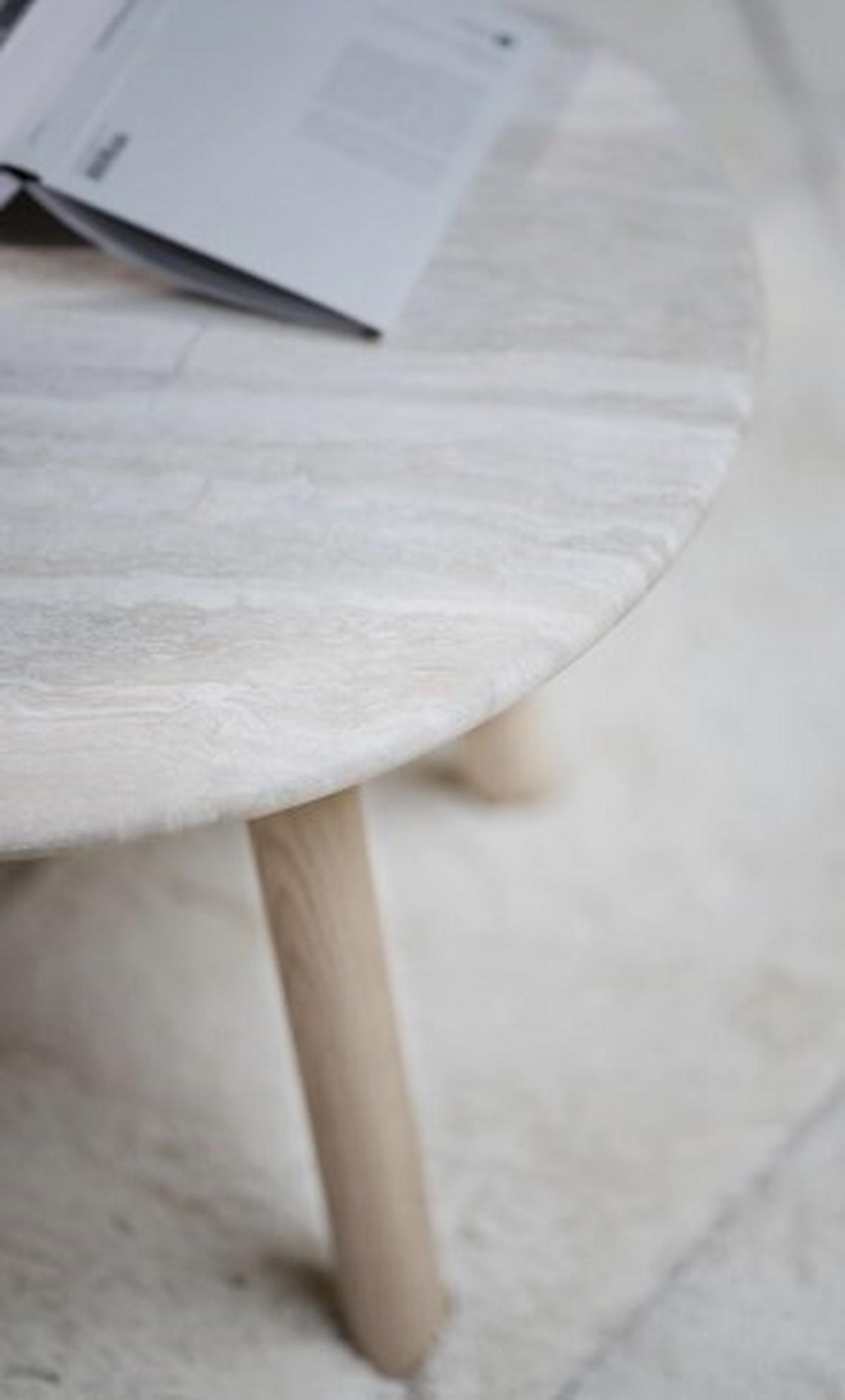 SOFFBORD i trä, sten 60/40 cm  - vit/ekfärgad, Klassisk, trä/sten (60/40cm) - Rowico