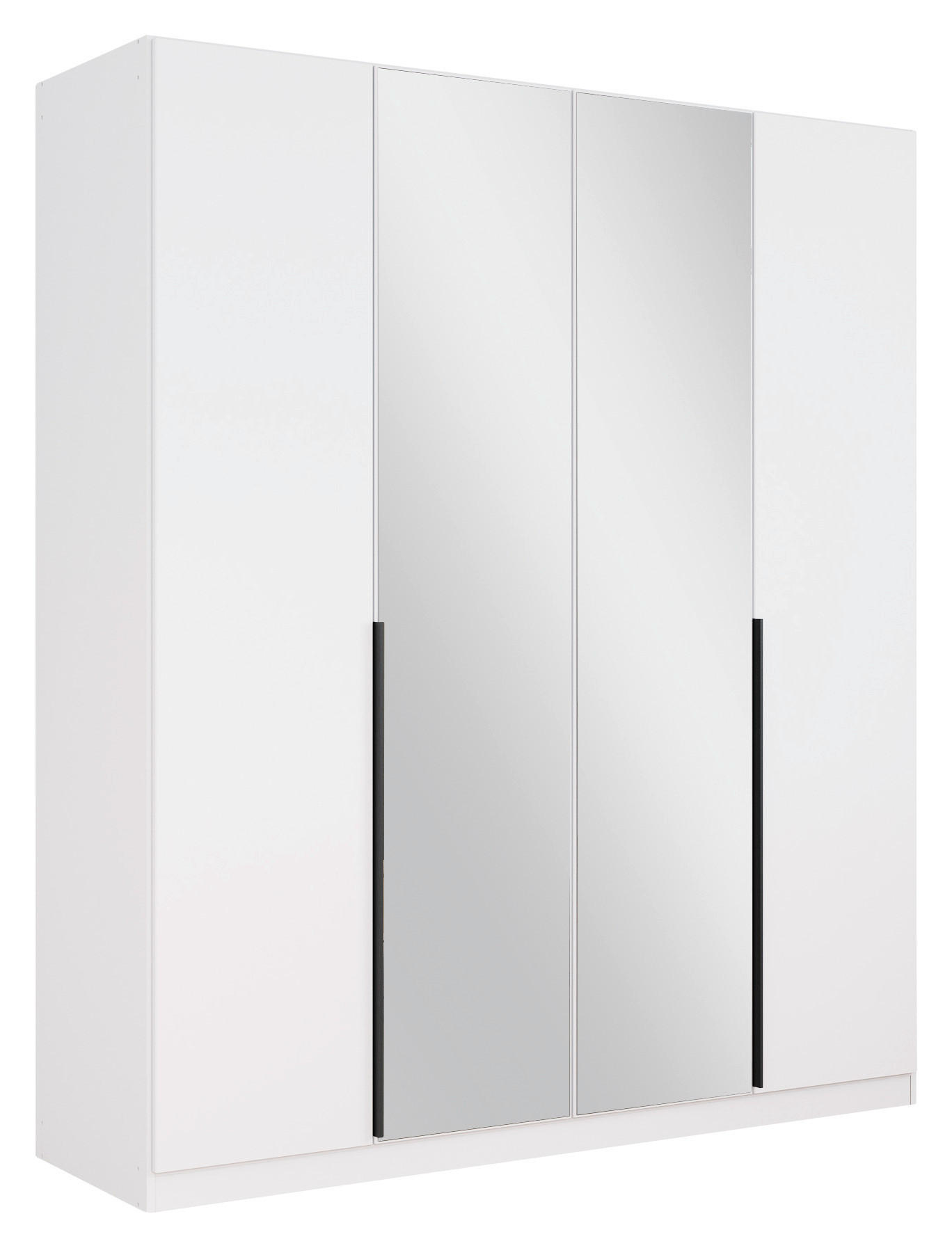 DREHTÜRENSCHRANK in Weiss  - Weiss/Grau, Modern, Holzwerkstoff/Metall (181/210/54cm) - Rauch Möbel