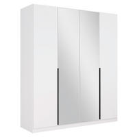 DREHTÜRENSCHRANK in Weiss  - Weiss/Grau, Modern, Holzwerkstoff/Metall (181/210/54cm) - Rauch Möbel