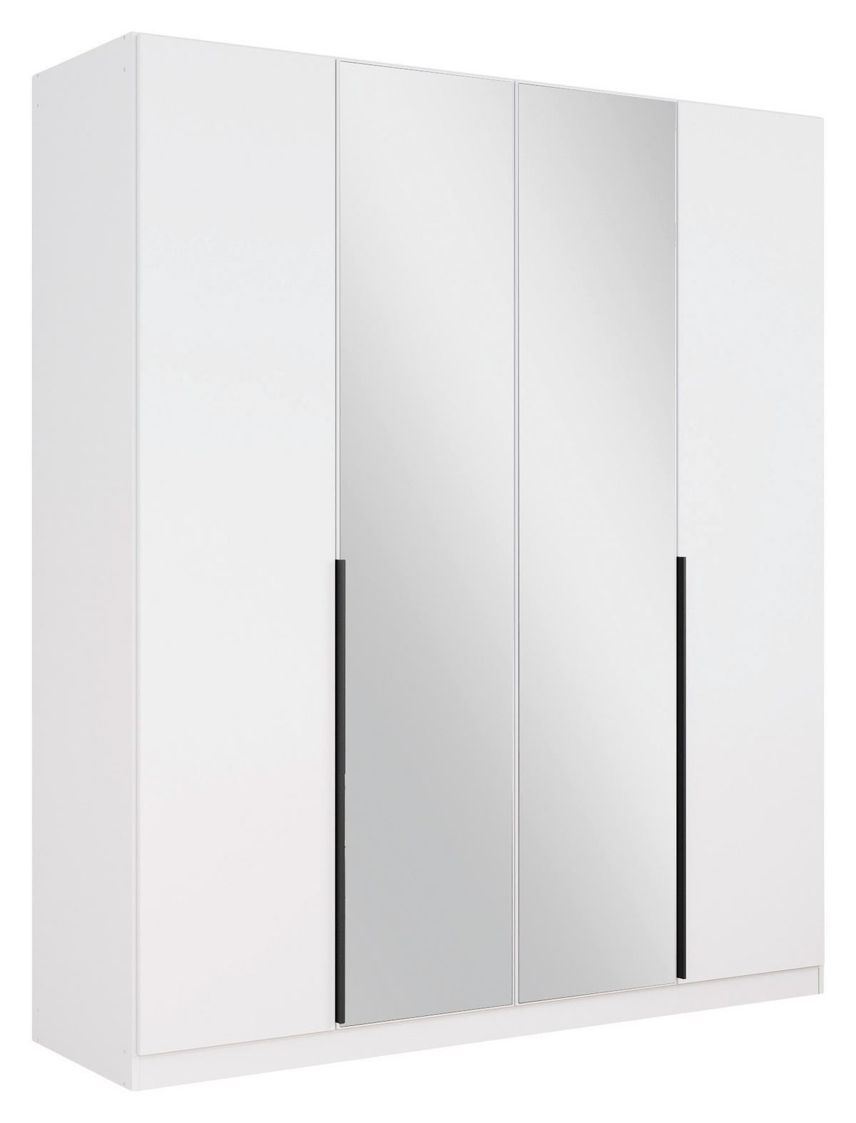 DREHTÜRENSCHRANK in Weiss  - Weiss/Grau, Modern, Holzwerkstoff/Metall (181/210/54cm) - Rauch Möbel