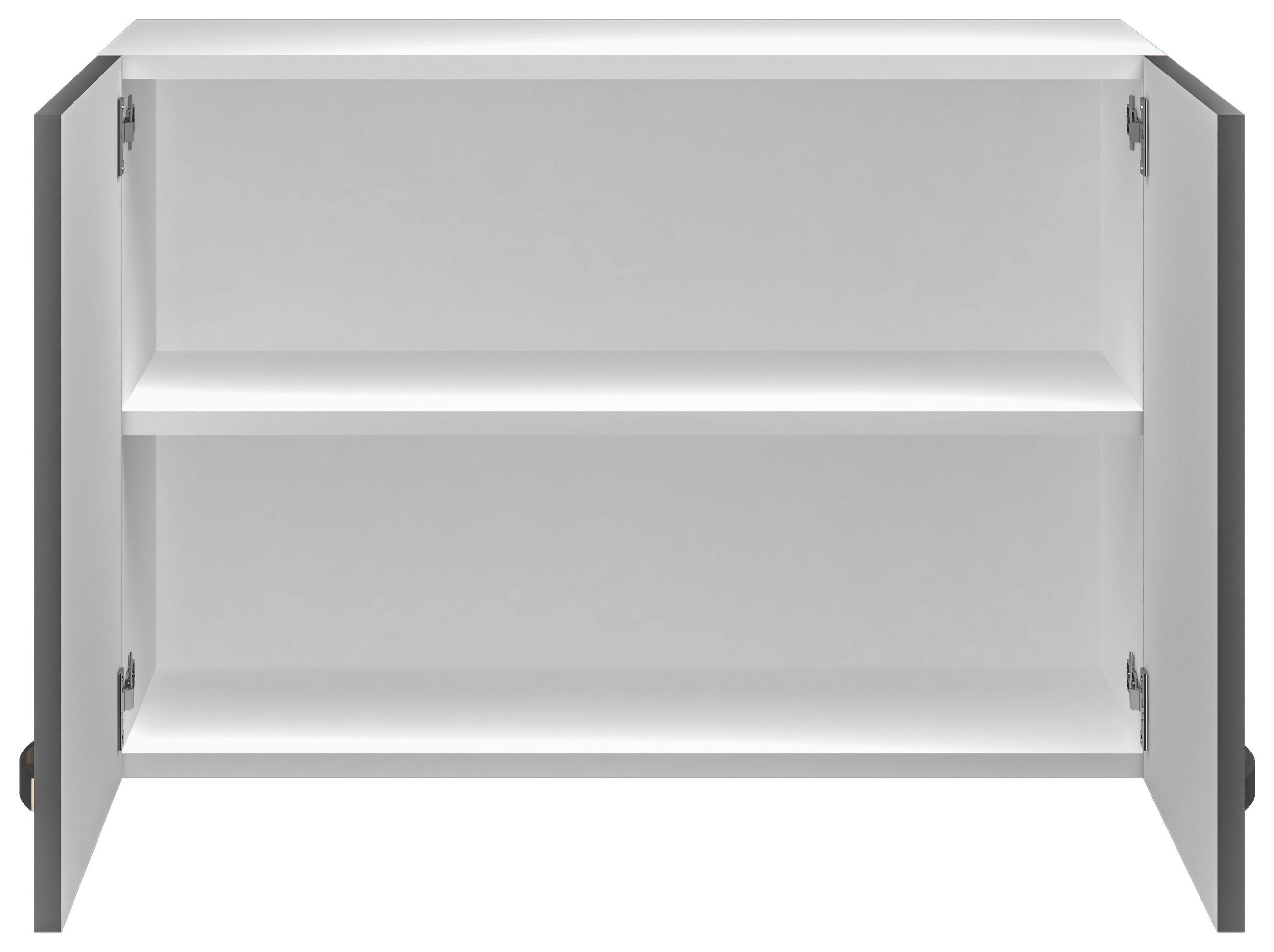 KÜCHENOBERSCHRANK 80/54/32 cm in Dunkelgrau, Eiche San Remo - Edelstahlfarben/Dunkelgrau, MODERN, Holzwerkstoff/Metall (80/54/32cm) - FlexWell