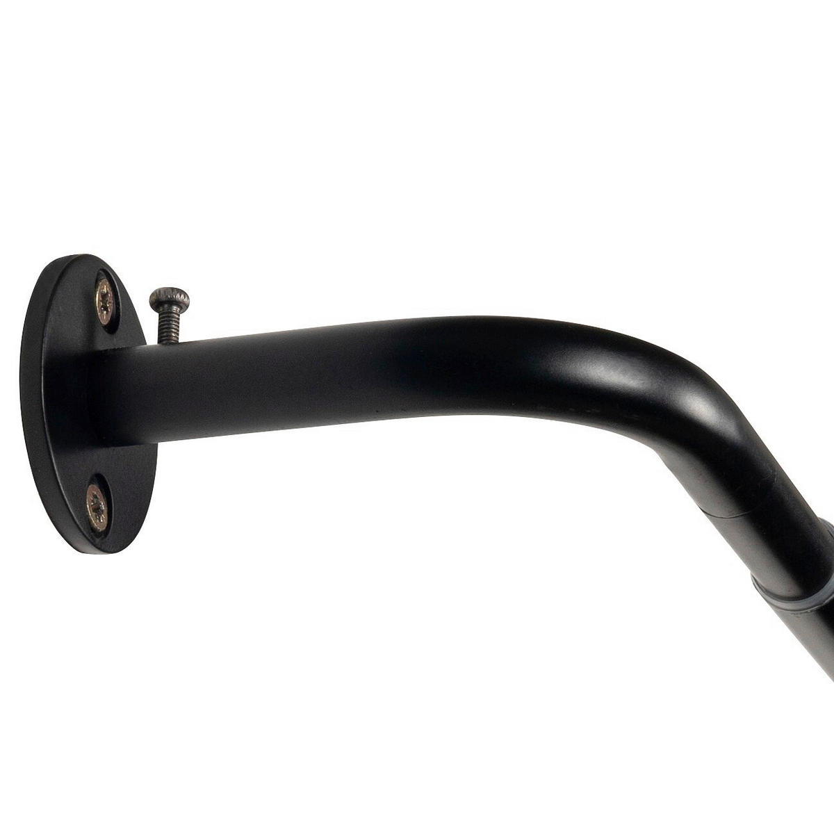VORHANGSTANGENSET  120 cm  - Schwarz, Design, Metall (120cm)