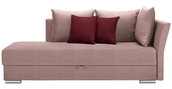 LIEGE  in Webstoff Rosa  - Chromfarben/Bordeaux, Design, Kunststoff/Textil (220/93/100cm) - Xora