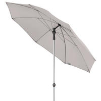 SONNENSCHIRM 200 cm Hellgrau  - Silberfarben/Hellgrau, KONVENTIONELL, Textil/Metall (200/200cm) - Doppler