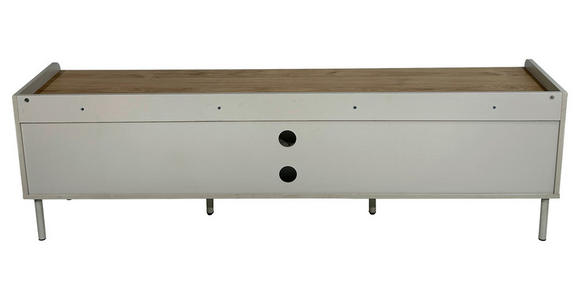 LOWBOARD SNOW in 180/54/40 cm - Eichefarben/Grau, Design, Holzwerkstoff/Metall (180/54/40cm) - Xora