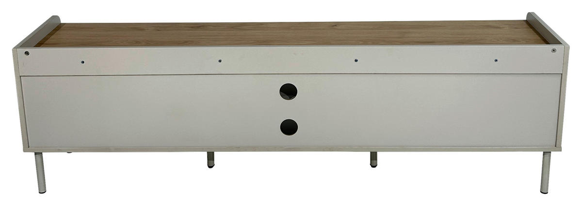 LOWBOARD SNOW  in 180/54/40 cm  - Eichefarben/Hellgrau, Design, Holzwerkstoff/Metall (180/54/40cm) - Xora