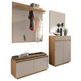 GARDEROBE 5-teilig  in 165/195/40 cm  - Sandfarben/Hellbraun, Basics, Glas/Holz (165/195/40cm) - Novel