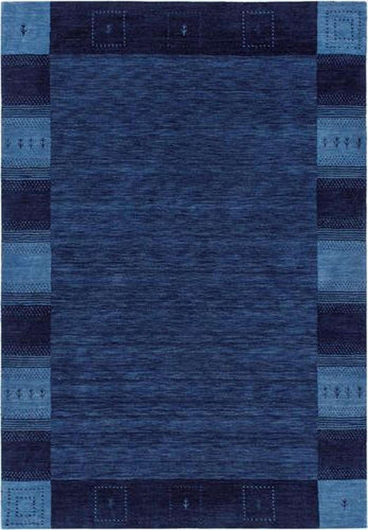 WOLLTEPPICH 120/180 cm Katalog 01/2021 Indien Blau, Hellblau, Dunkelblau  - Blau/Dunkelblau, KONVENTIONELL, Textil (120/180cm) - Cazaris