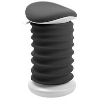 BÜROHOCKER Weiß, Dunkelgrau  - Dunkelgrau/Weiß, Design, Kunststoff/Textil (37,5/53-64/36cm) - Topstar