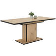 ESSTISCH Schwarz, Eiche Artisan rechteckig  ausziehbar, Variantenauswahl  - Schwarz/Eiche Artisan, KONVENTIONELL, Holzwerkstoff (120-160/80/76cm) - Carryhome