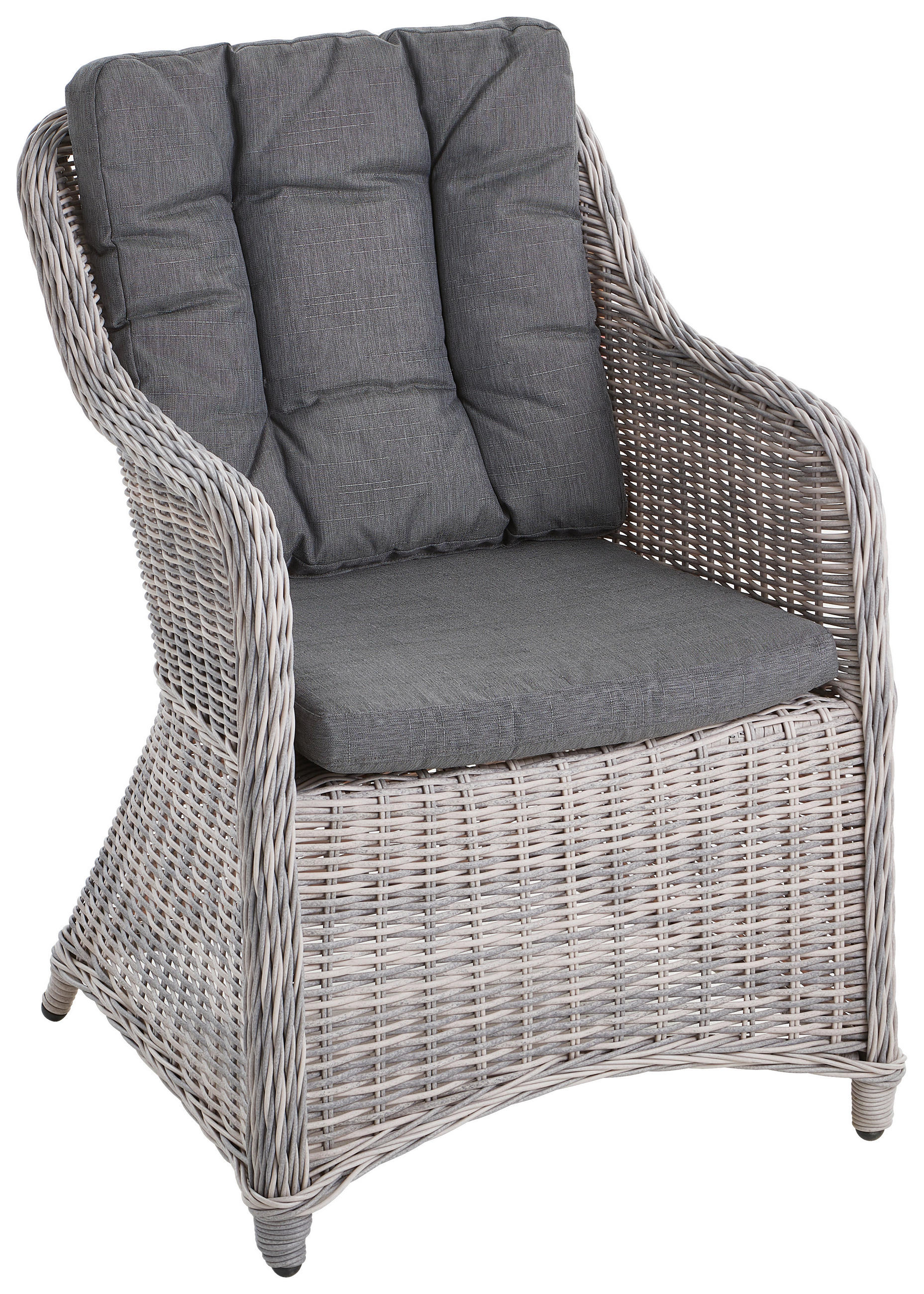 GARTENSESSEL Aluminium Hellgrau, Dunkelgrau  - Dunkelgrau/Hellgrau, ROMANTIK / LANDHAUS, Kunststoff/Textil (65/92/75cm) - Ambia Garden