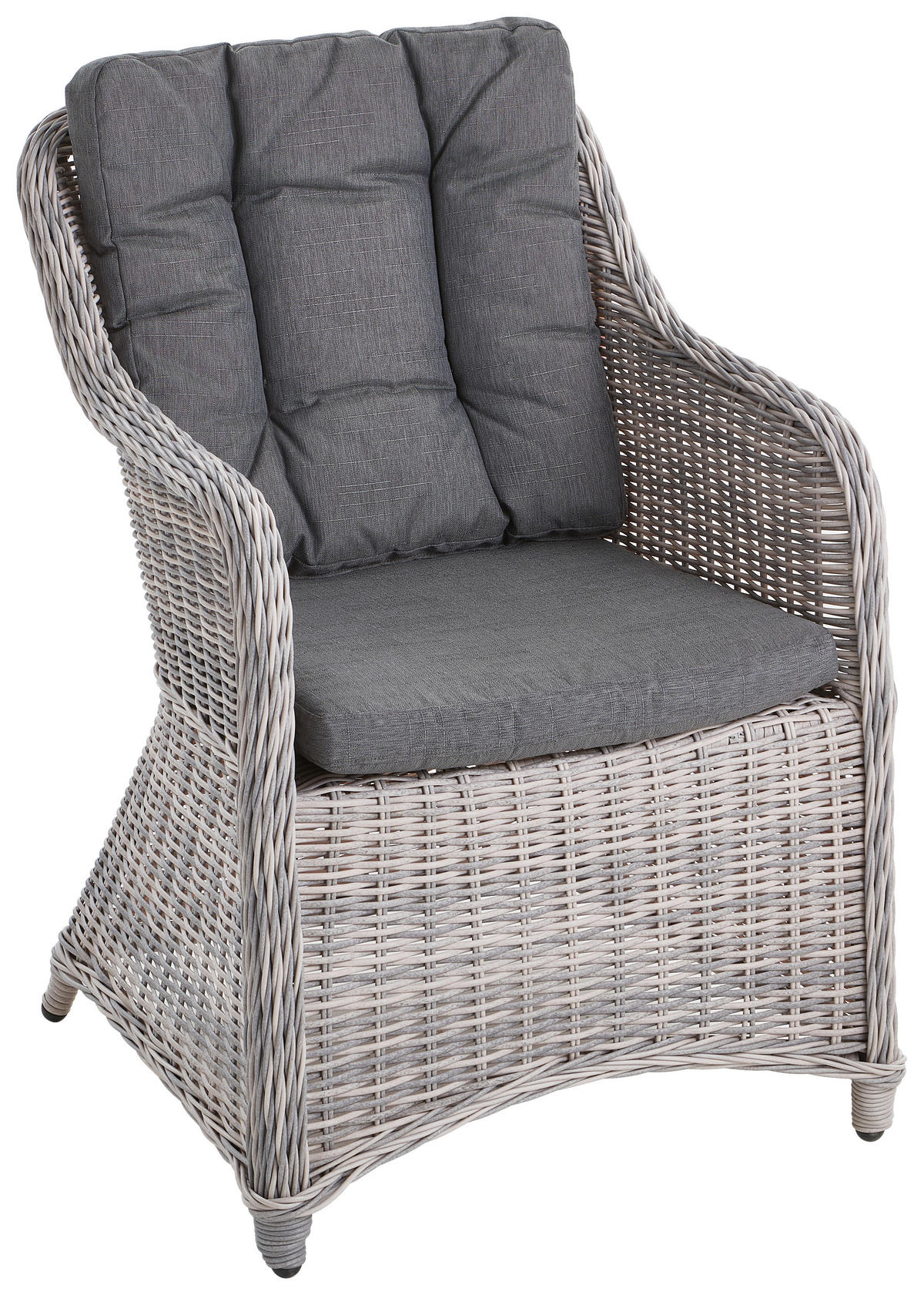 GARTENSESSEL Aluminium Hellgrau, Dunkelgrau  - Dunkelgrau/Hellgrau, ROMANTIK / LANDHAUS, Kunststoff/Textil (65/92/75cm) - Ambia Garden