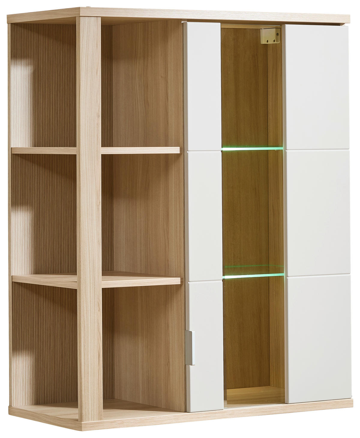HÄNGEVITRINE Eichefarben, Kaschmir  80/101/38 cm  - Kaschmir/Eichefarben, Basics, Glas/Holzwerkstoff (80/101/38cm) - Stylife