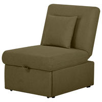 SCHLAFSESSEL in Samt Olivgrün  - Schwarz/Olivgrün, Design, Holz/Kunststoff (70/95/97cm) - Livetastic