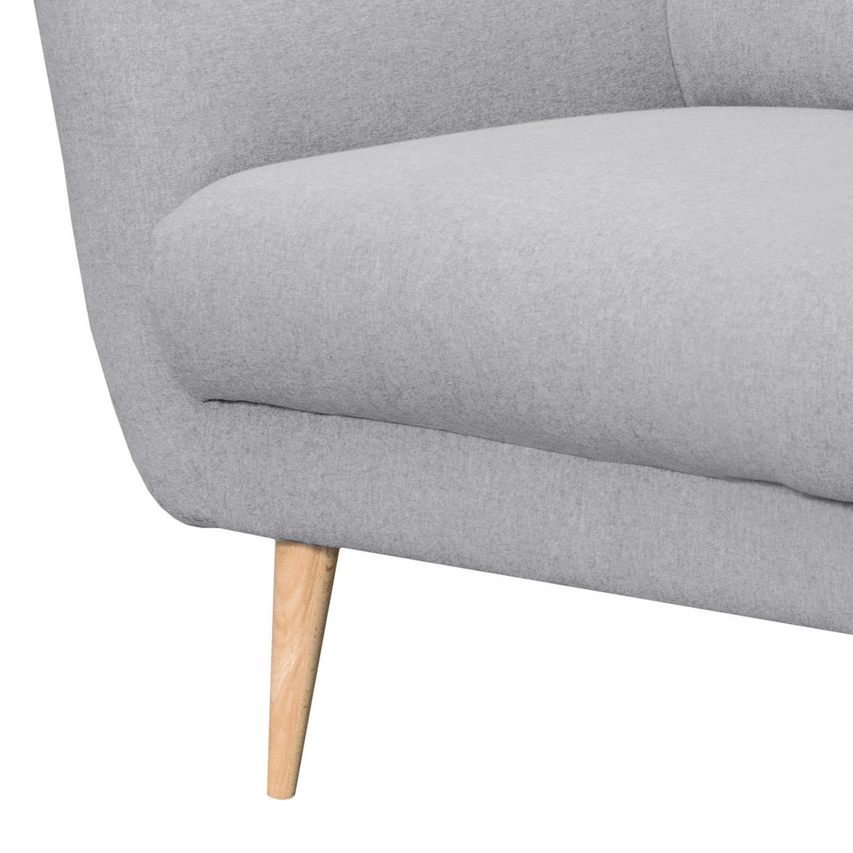 SESSEL in Webstoff Hellgrau  - Buchefarben/Hellgrau, Design, Holz/Textil (92/87/88cm) - Livetastic
