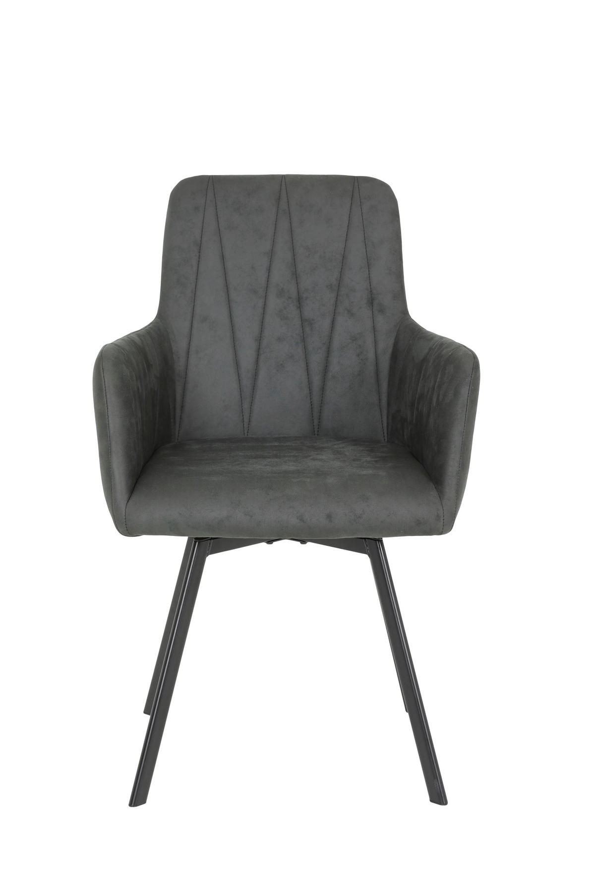 TISCHGRUPPE in Metall, Textil, Holzwerkstoff Anthrazit, Eiche Artisan  - Anthrazit/Eiche Artisan, MODERN, Holzwerkstoff/Textil (140 - 180/76/90cm) - MID.YOU