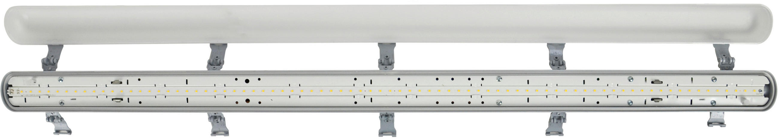 LED-DECKENLEUCHTE 120/7/7,3 cm   - Grau, Basics, Kunststoff (120/7/7,3cm)