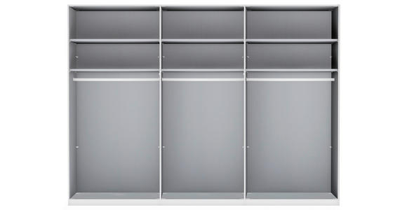 FALTTÜRENSCHRANK in Grau, Weiß - Chromfarben/Weiß, KONVENTIONELL, Glas/Holzwerkstoff (300/236/58cm) - Dieter Knoll
