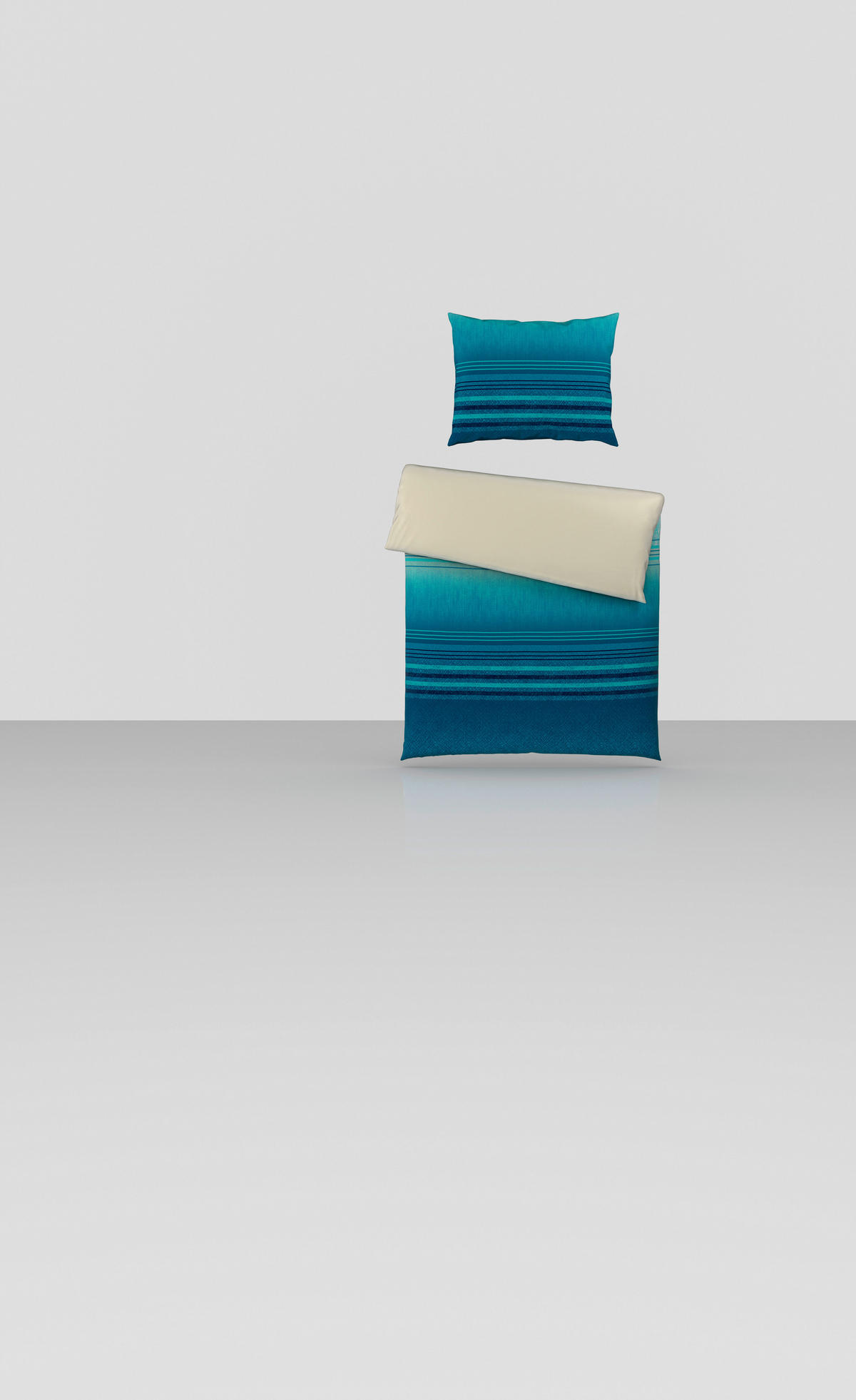 POSTELJINA SA DVA LICA 140/200 cm saten plava  - plava, tekstil (140/200cm) - Novel