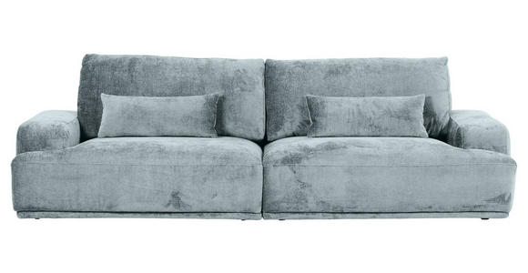 BIGSOFA Chenille Hellblau  - Schwarz/Hellblau, KONVENTIONELL, Kunststoff/Textil (282/73/115cm) - Carryhome