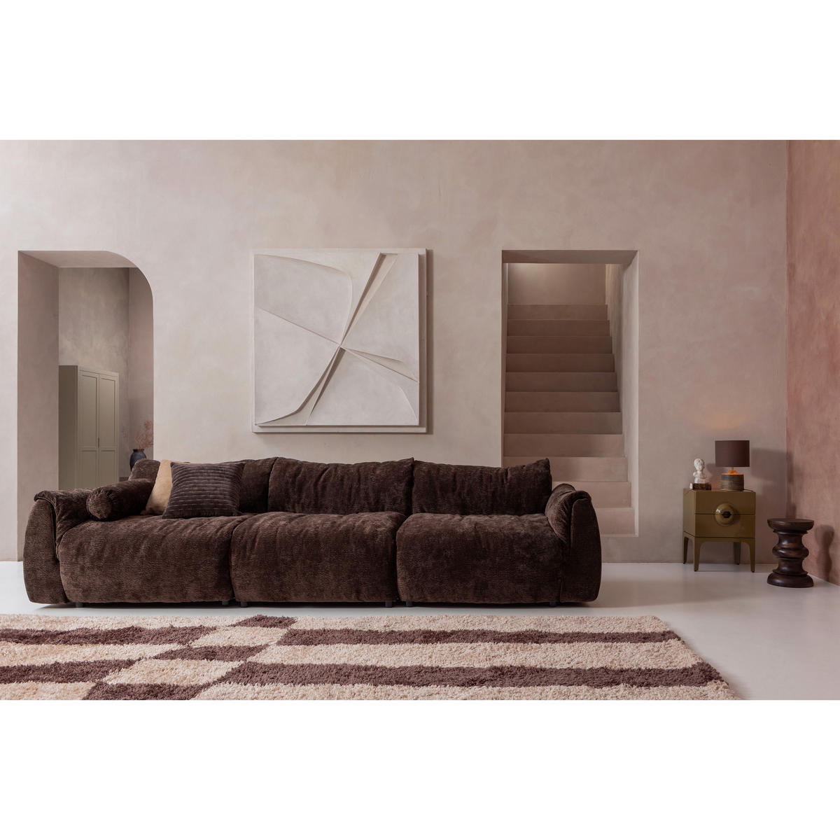 KOMMODE Merge  in 44/57/45 cm  - Honig, Design, Holz/Metall (44/57/45cm) - Livetastic