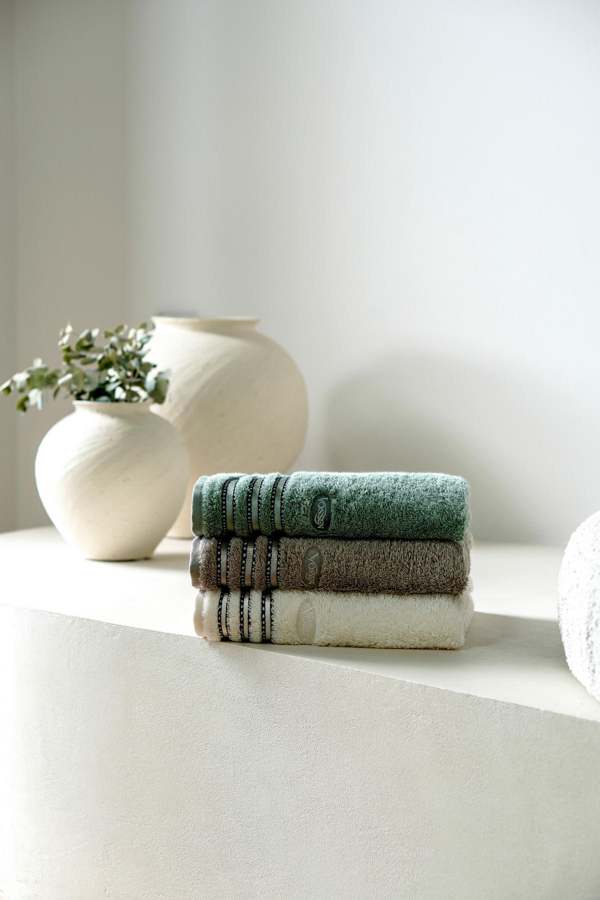 OSUŠKA, 100/150 cm, zelená - zelená, Basics, textil (100/150cm) - Vossen