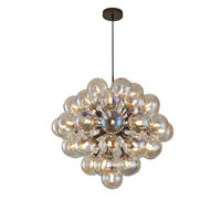 LED-HÄNGELEUCHTE 66/300 cm  - Schwarzchrom, Design, Glas/Metall (66/300cm)