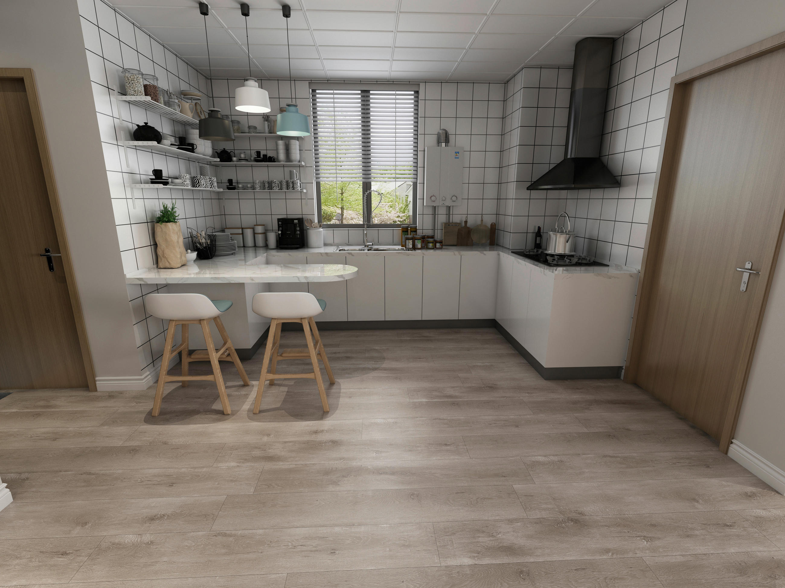 VINYLBODEN SPC 3,5mm  per  m² - Eichefarben, Basics, Kunststoff (18,2/122/0,35cm)
