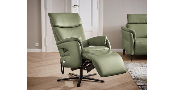 RELAXSESSEL in Textil Hellgrün - Schwarz/Hellgrün, Design, Textil/Metall (70/117/85cm) - Dieter Knoll