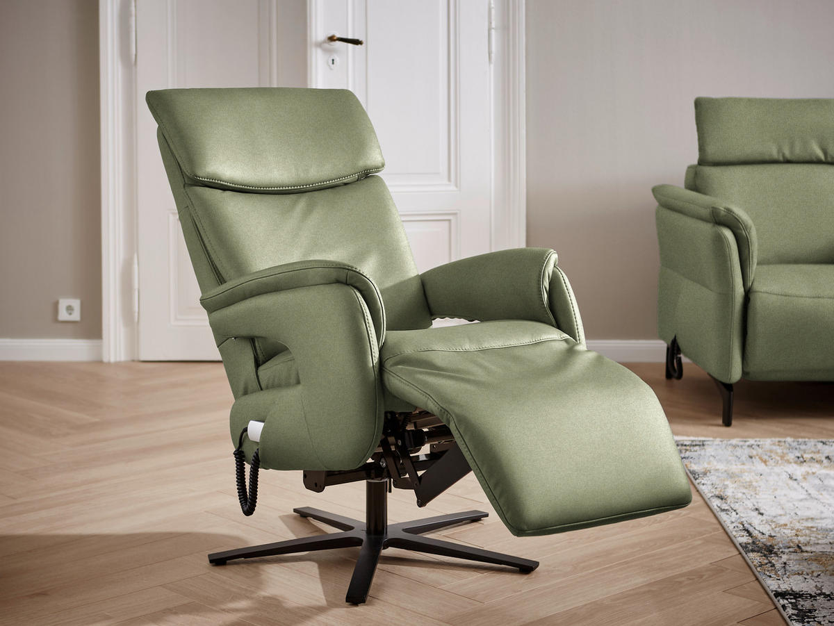 RELAXSESSEL in Textil Hellgrün  - Schwarz/Hellgrün, Design, Textil/Metall (70/117/85cm) - Dieter Knoll