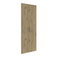 TÜRENSET 75,5/206,6/1,6 cm   - Eichefarben/Silberfarben, KONVENTIONELL, Holzwerkstoff/Metall (75,5/206,6/1,6cm) - Voleo