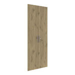 TÜRENSET 80/205/1,6 cm   - Eichefarben/Silberfarben, KONVENTIONELL, Holzwerkstoff/Metall (80/205/1,6cm) - Voleo