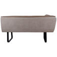 ECKBANK 237/178 cm Struktur Echtleder Schwarz, Taupe   - Taupe/Schwarz, Design, Leder/Textil (237/178cm) - Novel