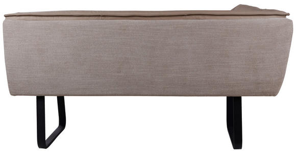 ECKBANK 237/178 cm Struktur Echtleder Schwarz, Taupe   - Taupe/Schwarz, Design, Leder/Textil (237/178cm) - Novel