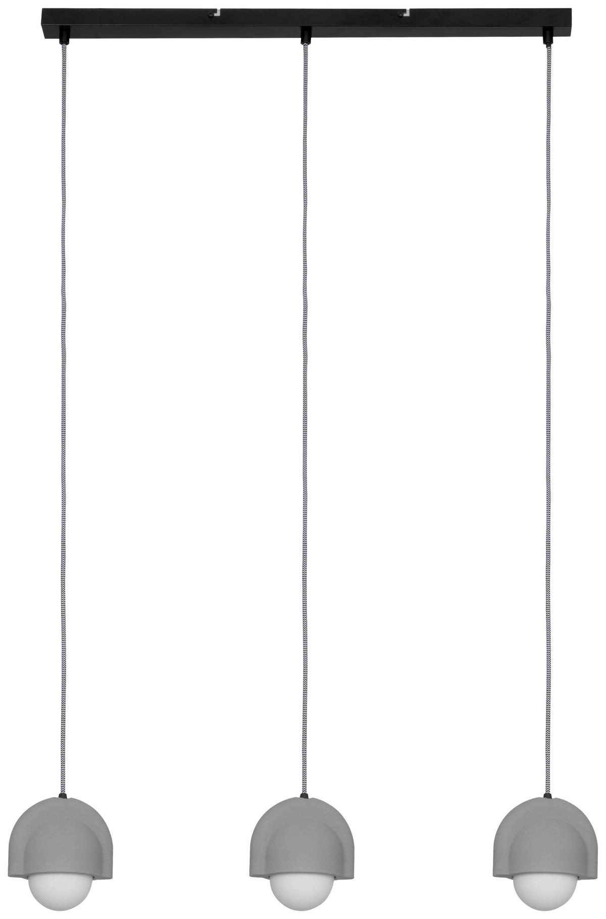 HÄNGELEUCHTE 80/13/114 cm  - Schwarz/Weiß, Trend, Glas/Keramik (80/13/114cm) - Novel