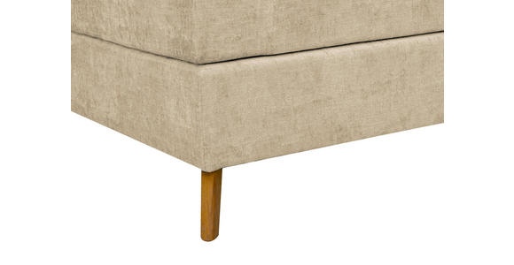 BOXSPRINGBETT 180/200 cm in Beige - Eichefarben/Beige, KONVENTIONELL, Holz/Textil (180/200cm) - Carryhome