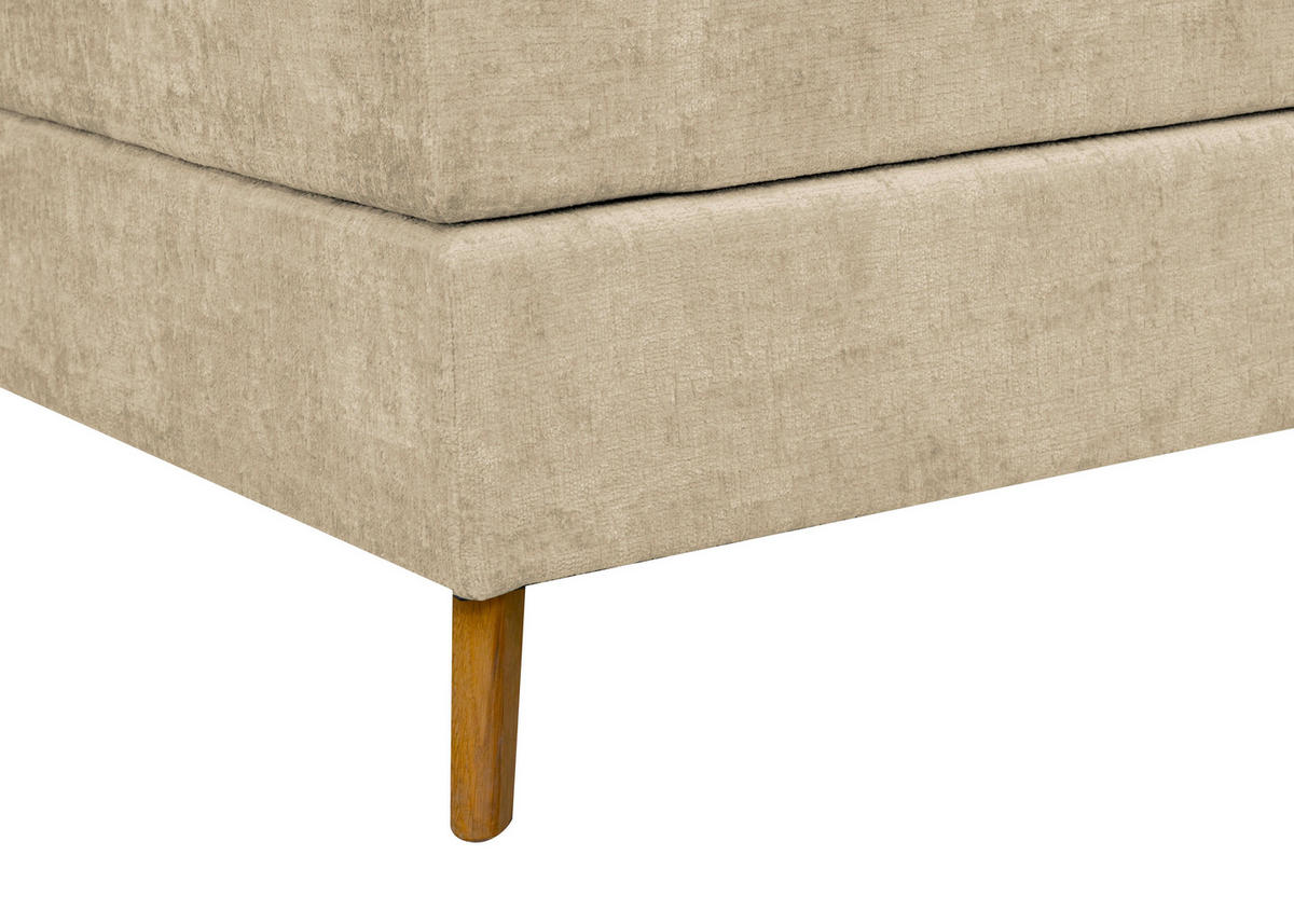 BOXSPRINGBETT 160/200 cm  in Beige  - Eichefarben/Beige, Konventionell, Holz/Textil (160/200cm) - Carryhome