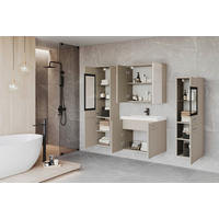 BADEZIMMER 5-teilig  in  - Kaschmir/Weiss, Lifestyle, Glas/Keramik (120,4/131,5/30,2cm) - P & B